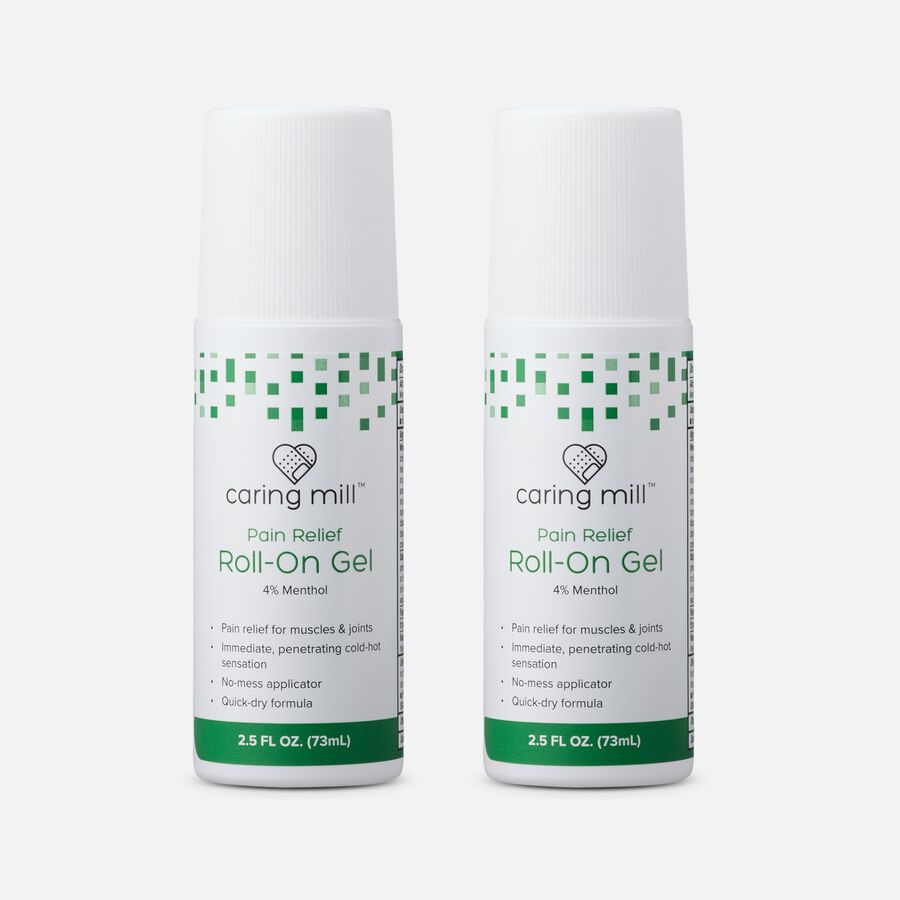 Caring Mill&trade; Menthol Pain Relief Roll-On Gel, 2.5 fl oz. (2-Pack), , large image number 0