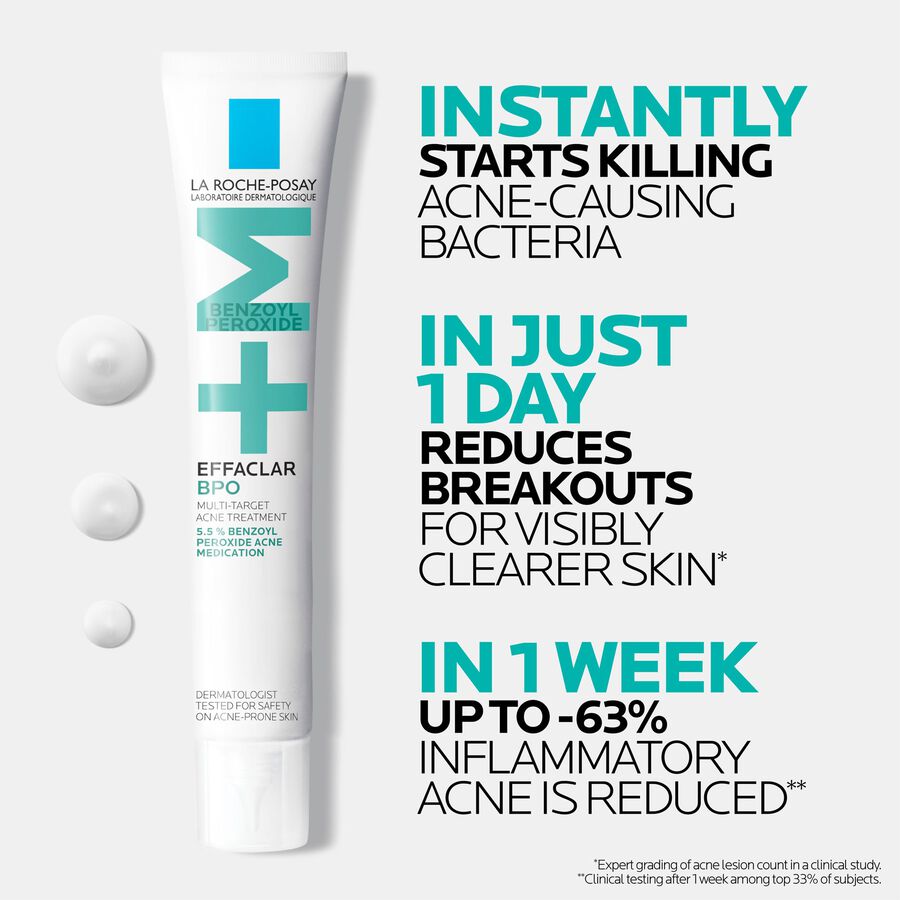 La Roche-Posay Effaclar BPO Multi-Target Acne Treatment, 0.67 fl. oz., , large image number 2