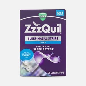 Vicks ZzzQuil Sleep Ultra Nasal Strips, Clear, 26 ct.
