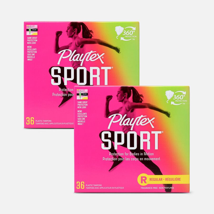 Playtex Sport Regular Tampons, Unscented, 36 ct. (2-Pack), , large image number 0