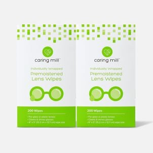 Caring Mill&trade; Pre-Moistened Lens Wipes, 200 ct. (2-Pack)