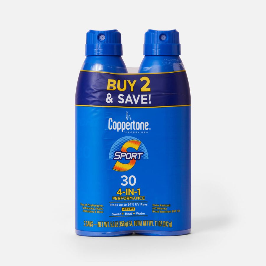 Coppertone Sport Sunscreen Spray, 5.5 oz. - Twin Pack, , large image number 1