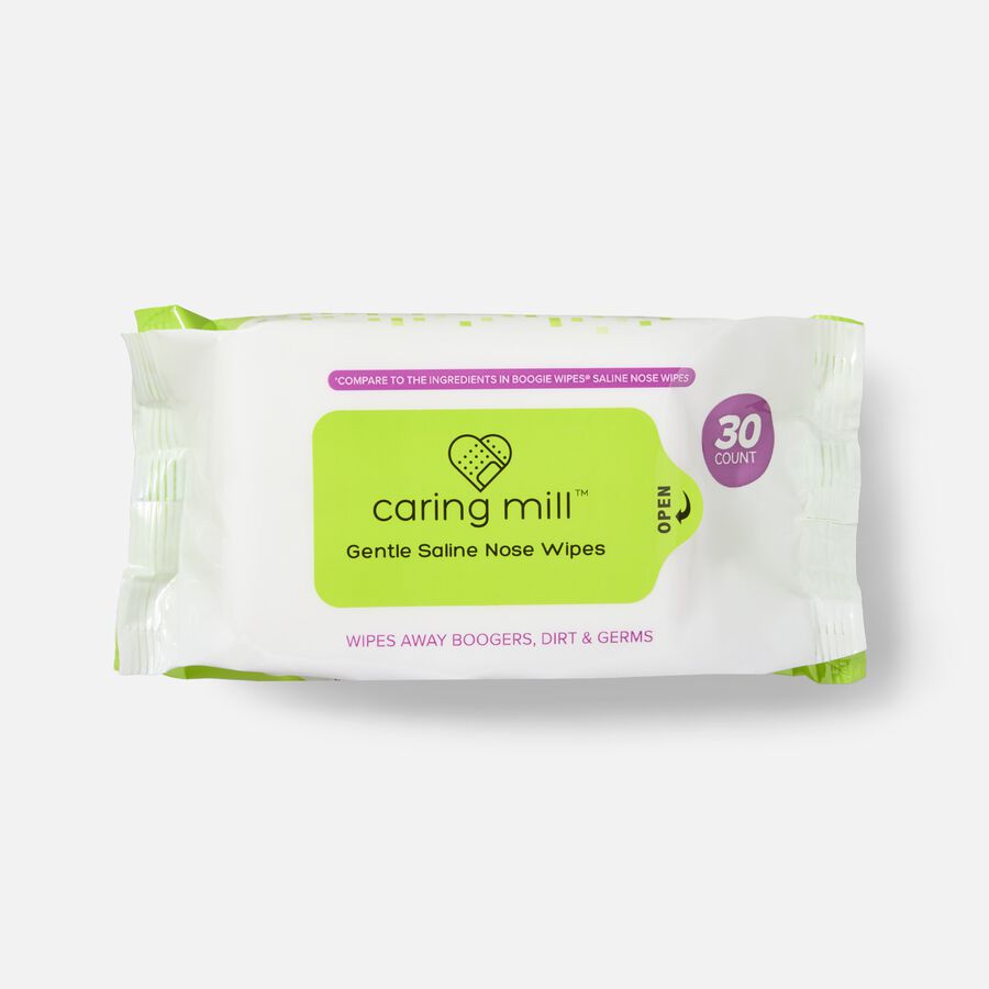Caring Mill&trade; Gentle Saline Nose Wipes, Unscented, 30 ct. (2 pack), , large image number 1