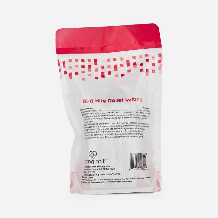 Caring Mill&trade; Bug Bite Relief Wipes, 24 ct., , large image number 1