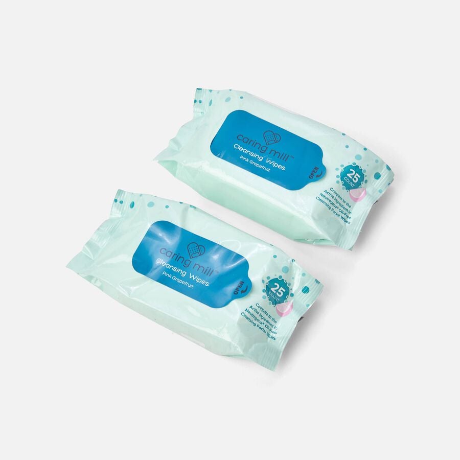 Caring Mill&trade; Acne Treatment Facial Cleansing Wipes, 25 ct. (2-Pack), , large image number 0