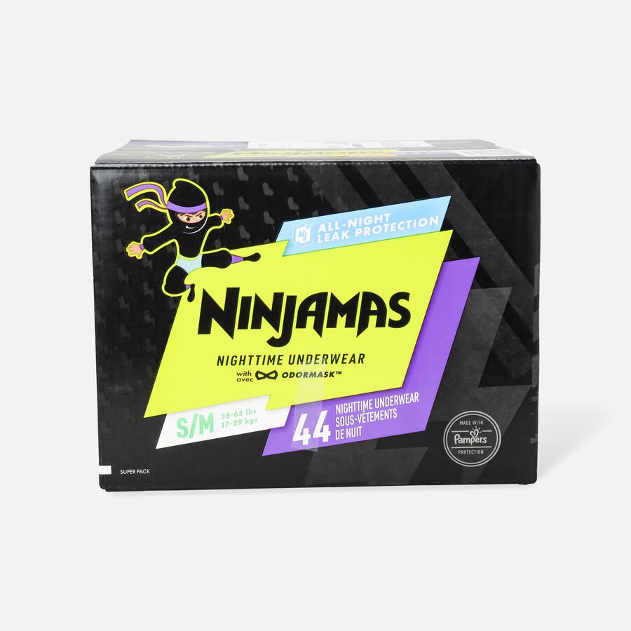 Ninjamas Nighttime Bedwetting Underwear, Boy, Size S/M, 44 ct., , large image number 0