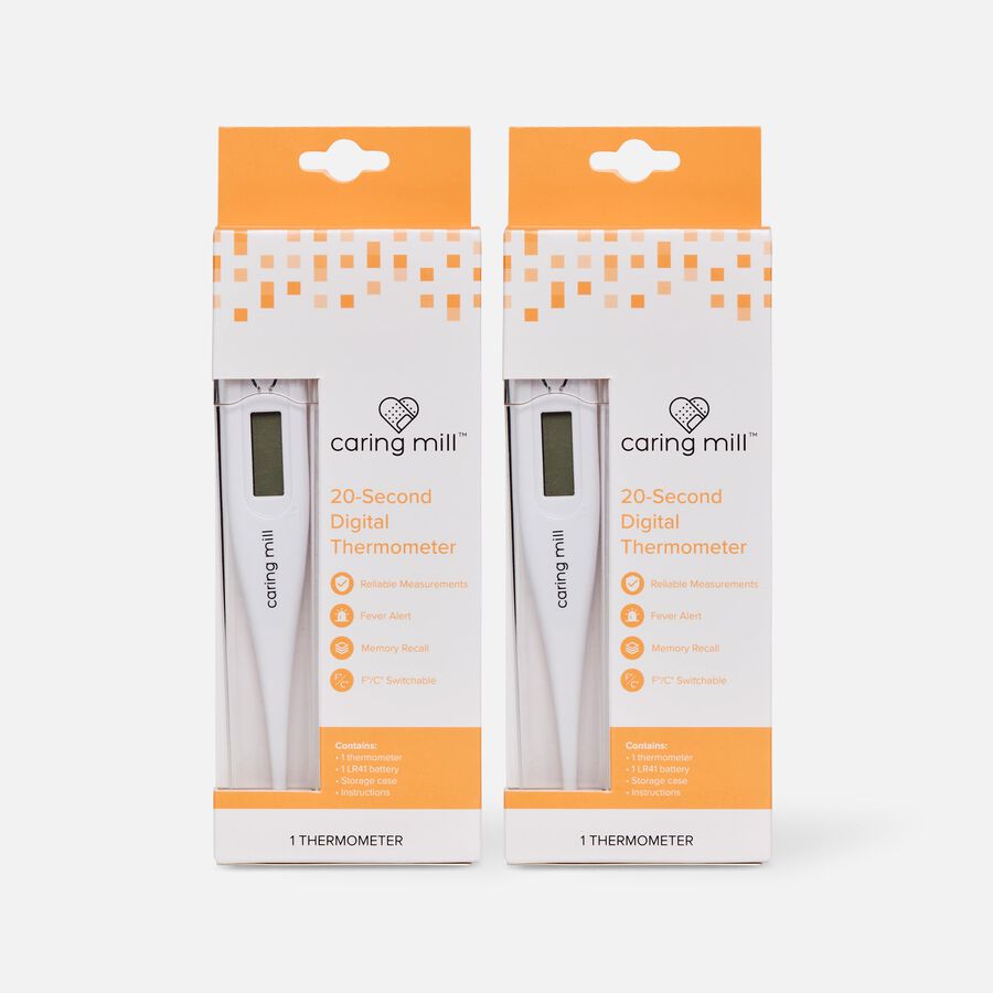 Caring Mill&trade; Digital Thermometer with Case (2-Pack), , large image number 0