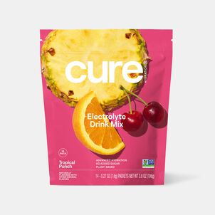 Cure Hydrating Electrolyte Drink Mix Pouches, Tropical Punch, 14 ct.